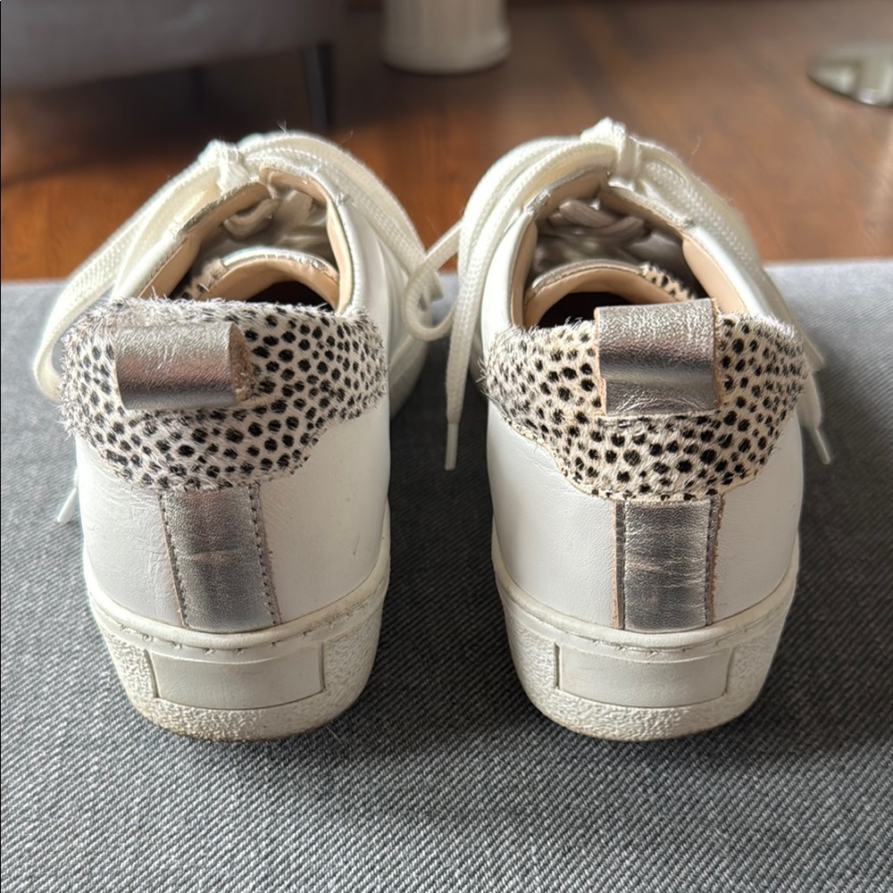 Mint Velvet Women's White Leather Sneakers - Picture 6 of 14